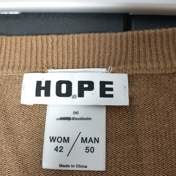 Hope Stockholm Pin Sweater, unisex XL/42 oversized minimalist linen blend - Picture 7 of 12